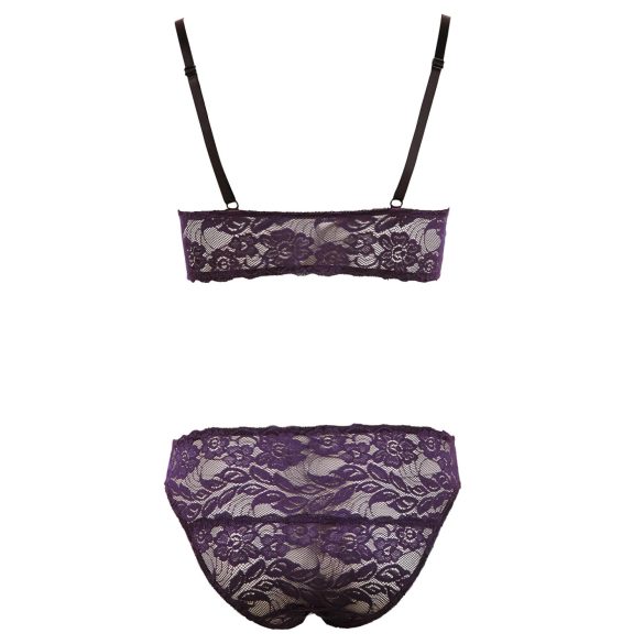 Cottelli - Completo reggiseno in pizzo floreale (viola)