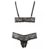 Cottelli Plus Size - completo intimo pizzo nero - taglie forti - XXL
