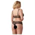 Cottelli Plus Size - completo intimo pizzo nero - taglie forti - XXXXL