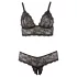 Cottelli Plus Size - completo intimo pizzo nero - taglie forti - XXXXL