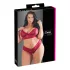 Cottelli Plus Size - set reggiseno e slip in pizzo morbido - rosso