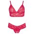 Cottelli Taglie Comode - Set reggiseno in pizzo morbido (rosso)