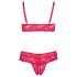 Cottelli Taglie Comode - Set reggiseno in pizzo morbido (rosso)