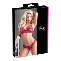 Cottelli - set reggiseno erotico in pizzo rosso - L