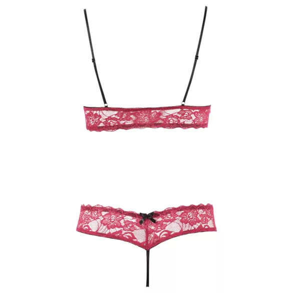 Cottelli - set reggiseno erotico in pizzo rosso - L