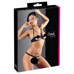 Cottelli - set reggiseno con anelli metallici - nero