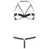 Cottelli - set reggiseno con anelli metallici - nero - 80B/M