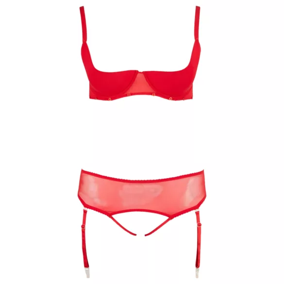 Cottelli Plus Size - set lingerie regolabile - rosso - 95E/2XL