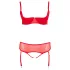 Cottelli Plus Size - set lingerie regolabile - rosso - 95E/2XL