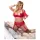 Cottelli Plus Size - set lingerie regolabile - rosso - 95F/2XL