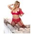 Cottelli Plus Size - set lingerie regolabile - rosso - 95F/2XL