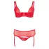 Cottelli Plus Size - set lingerie regolabile - rosso - 95F/2XL