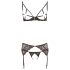 Abierta Fina - Magia di pizzo scintillante - set reggiseno (nero)