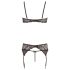 Abierta Fina - Magia di pizzo scintillante - set reggiseno (nero)
