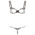 Cottelli - Set reggiseno ricamato scintillante (nero)