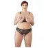 Cottelli Plus Size - set reggiseno perle - nero - 3XL