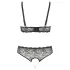 Cottelli Plus Size - set reggiseno perle - nero - 3XL
