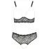 Cottelli Plus Size - set reggiseno perle - nero - 3XL
