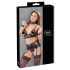 Cottelli Bondage - Intimo lucido in pizzo (set 4 pezzi) - XL