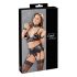 Cottelli Bondage - Intimo lucido in pizzo (set 4 pezzi) - XL