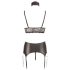 Cottelli Bondage - Intimo lucido in pizzo (set 4 pezzi) - XL