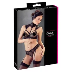   Cottelli - set reggiseno in pizzo con colletto (nero) - 80B/M