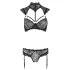 Cottelli - set reggiseno in pizzo con colletto (nero) - 80B/M