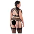 Cottelli Plus Size - set lingerie con strass e pizzo - nero