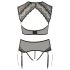 Cottelli Plus Size - elegante completo di pizzo e strass (nero)