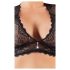 Cottelli Plus Size - set lingerie in pizzo e strass (nero) - 3XL