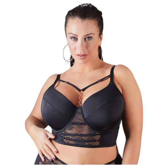 Cottelli Taglie Forti - reggiseno con cinturini e pizzo (nero)