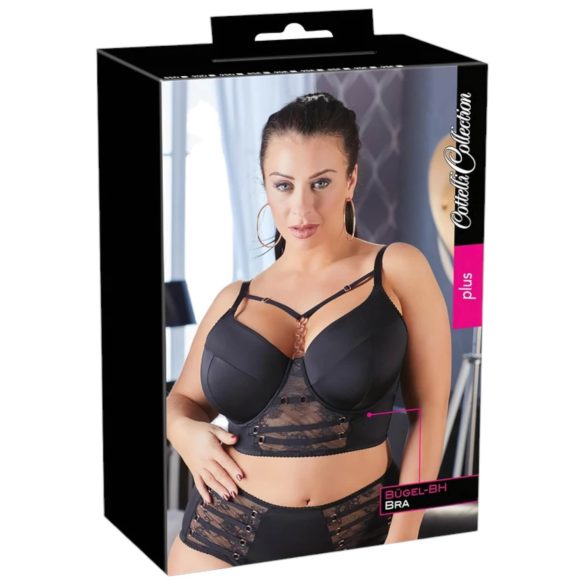 Cottelli Taglie Forti - reggiseno con cinturini e pizzo (nero)