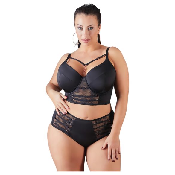 Cottelli Taglie Forti - reggiseno con cinturini e pizzo (nero)