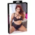 Cottelli Taglie Forti - Reggiseno e Slip con Fasce Incrociate (Nero)