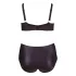 Cottelli Taglie Forti - Reggiseno e Slip con Fasce Incrociate (Nero)