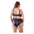 Cottelli Taglie Forti - Reggiseno e Slip con Fasce Incrociate (Nero) - 85E/L