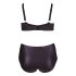Cottelli Taglie Forti - Reggiseno e Slip con Fasce Incrociate (Nero) - 85E/L