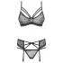 Obsessive - set lingerie con strass - nero