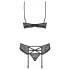 Obsessive - set lingerie con strass - nero