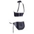 Cottelli Bondage - Set reggicalze lucido con manette (nero)