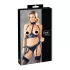 Cottelli Bondage - reggiseno aperto con manette - lucido nero - XL