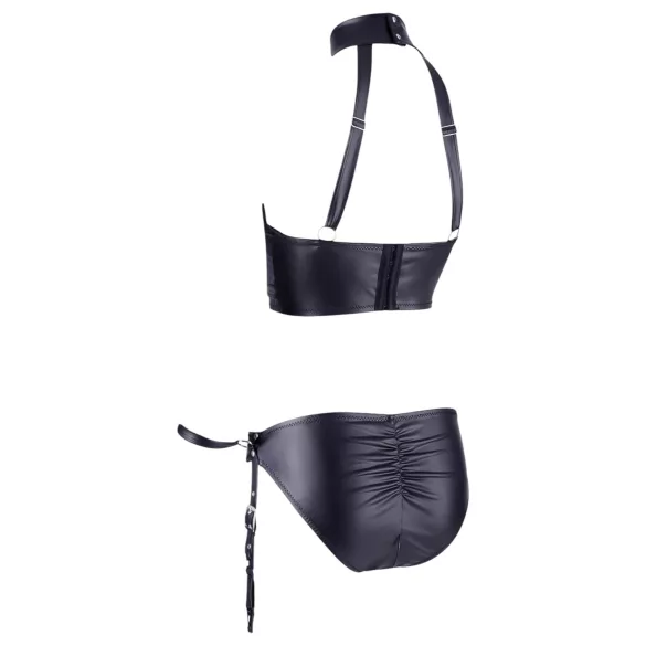 Cottelli Bondage - reggiseno aperto con manette - lucido nero - XL
