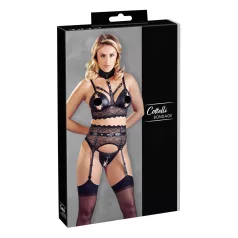 Cottelli Bondage - set lingerie con manette - pizzo nero - M