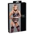 Cottelli Bondage - set lingerie in pizzo con manette (nero) - M