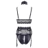 Cottelli Bondage - set lingerie con manette - pizzo nero - L