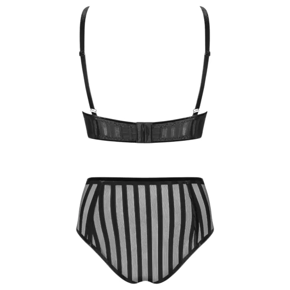 Petite Noir Exclusive - set reggiseno a righe (nero)