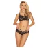 Obsessive - set lingerie pizzo rosa - nero