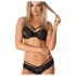 Obsessive - set lingerie pizzo rosa - nero