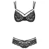 Obsessive - set lingerie pizzo rosa - nero
