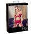 Abierta Fina - Set intimo rosso con catene scintillanti